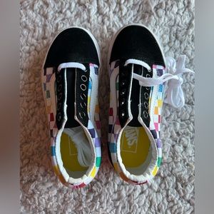 Brand new Vans kids checkerboard old skool, kid size 12